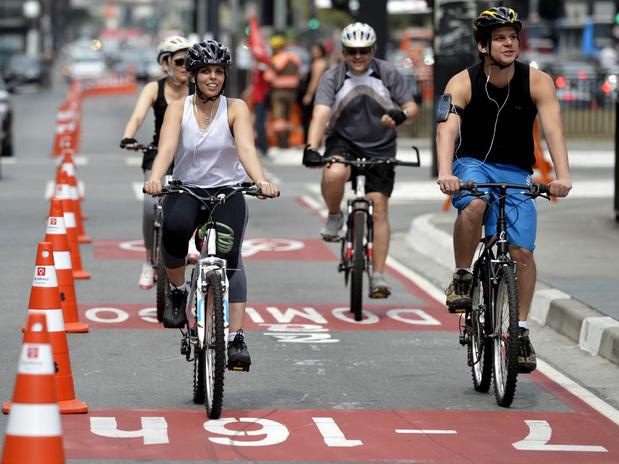Ciclofaixa na Av. Paulista
