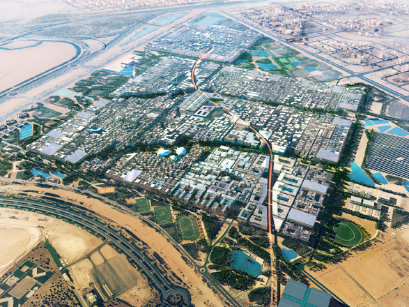 Vista aérea de Masdar City