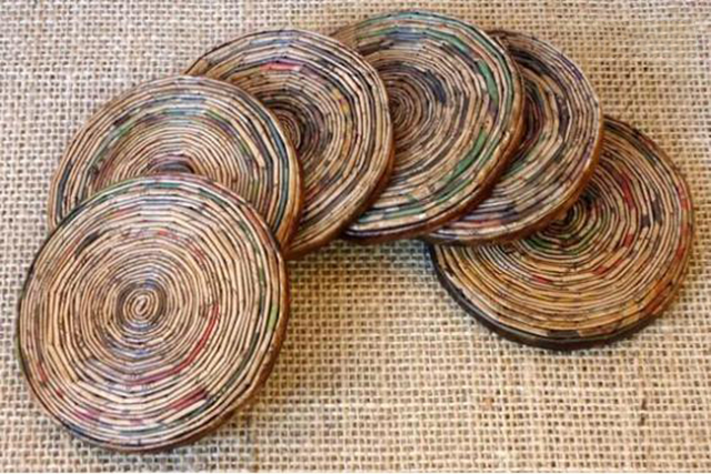 4 inspirações de arte com jornal Pensamento Verde Aparador Para Sala De Jantar Pequena ~ 4 inspirações de arte com jornal Pensamento Verde