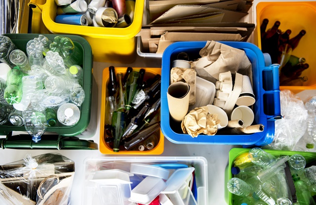 foto de lixos e resíduos recicláveis