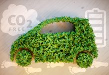foto de carro feito de planta
