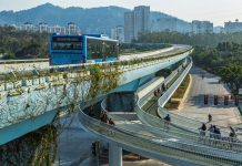 China constrói ciclovia aérea com 7,6 km de extensão