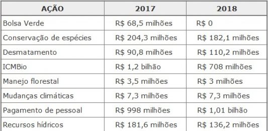 Estudo revela que orçamento do Ministério do Meio Ambiente caiu R$1,3 bilhão em cinco anos